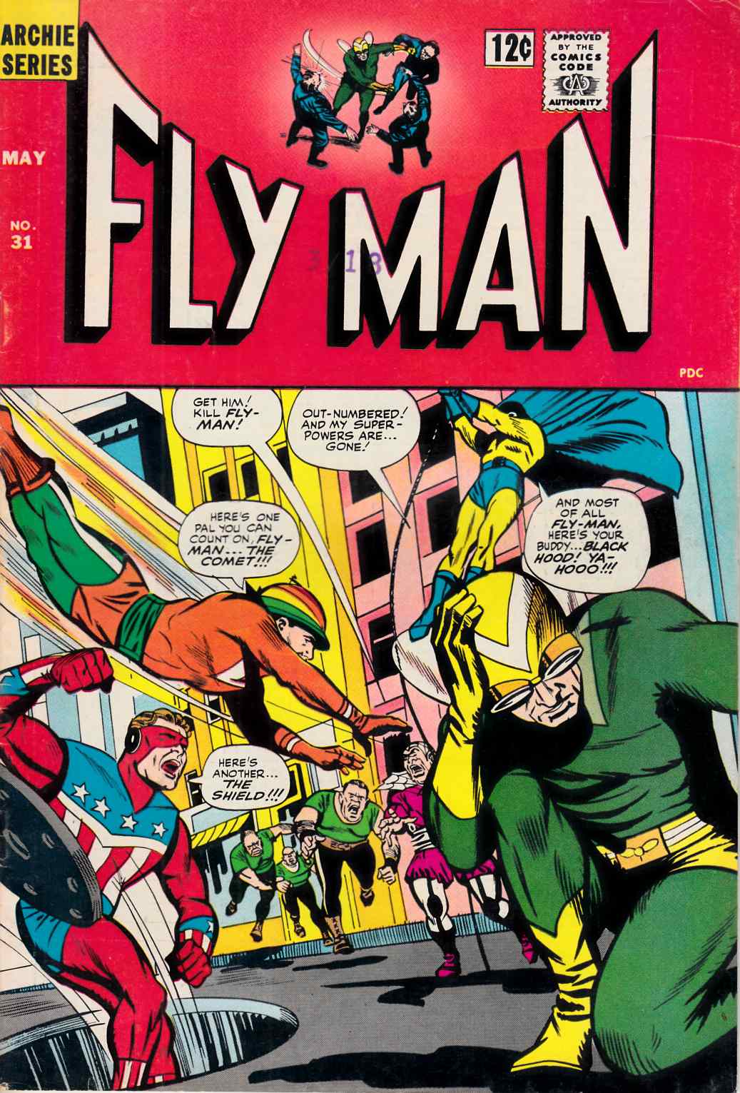 Adventures of the Fly #31 Fine Plus (6.5) [Archie Comic] LARGE