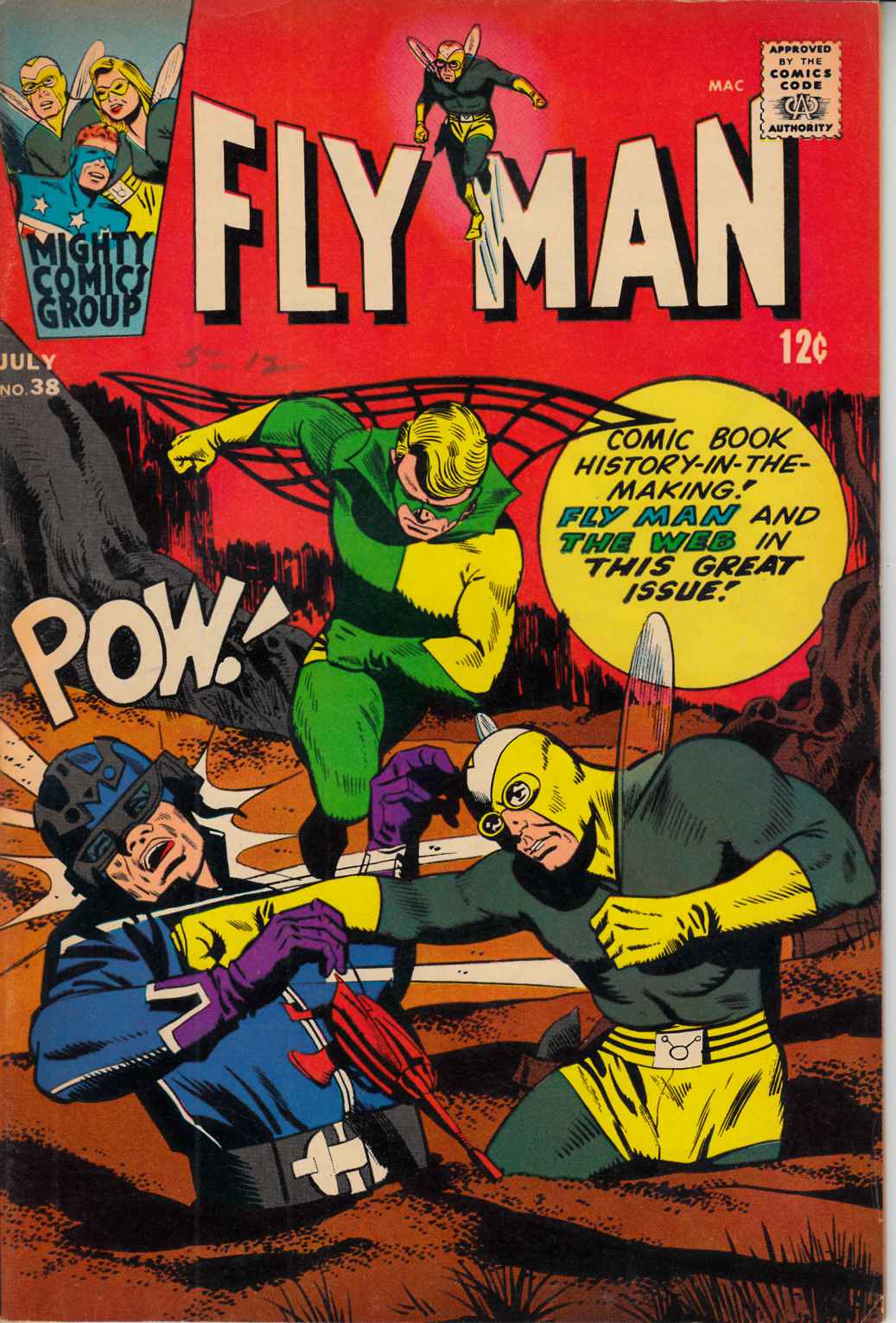 Adventures of the Fly #38 Fine Plus (6.5) [Archie Comic] THUMBNAIL