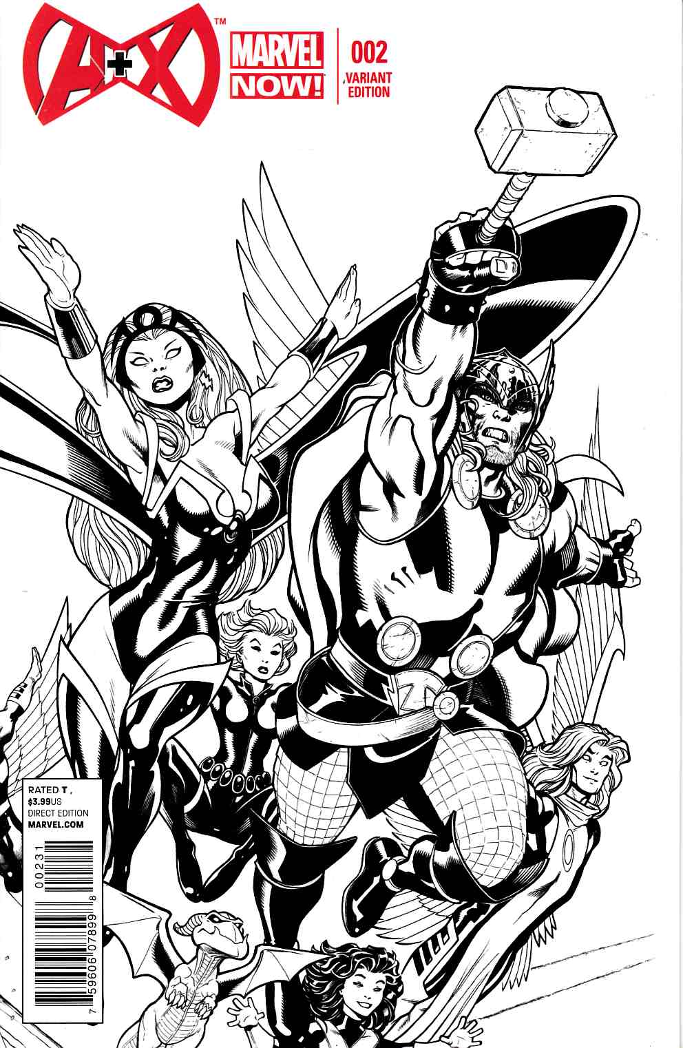 A Plus X #2 McGuinness B&W Variant Cover Near Mint (9.4) [Marvel Comic] LARGE