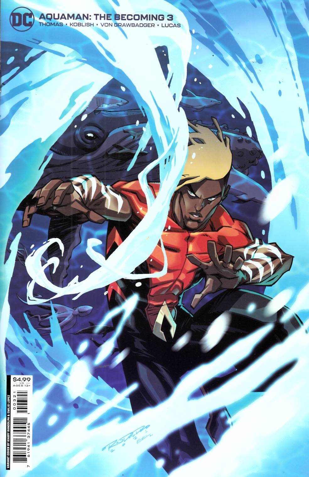 Aquaman the Becoming #3 Randolph Variant Cover Near Mint (9.4) [DC Comic] THUMBNAIL