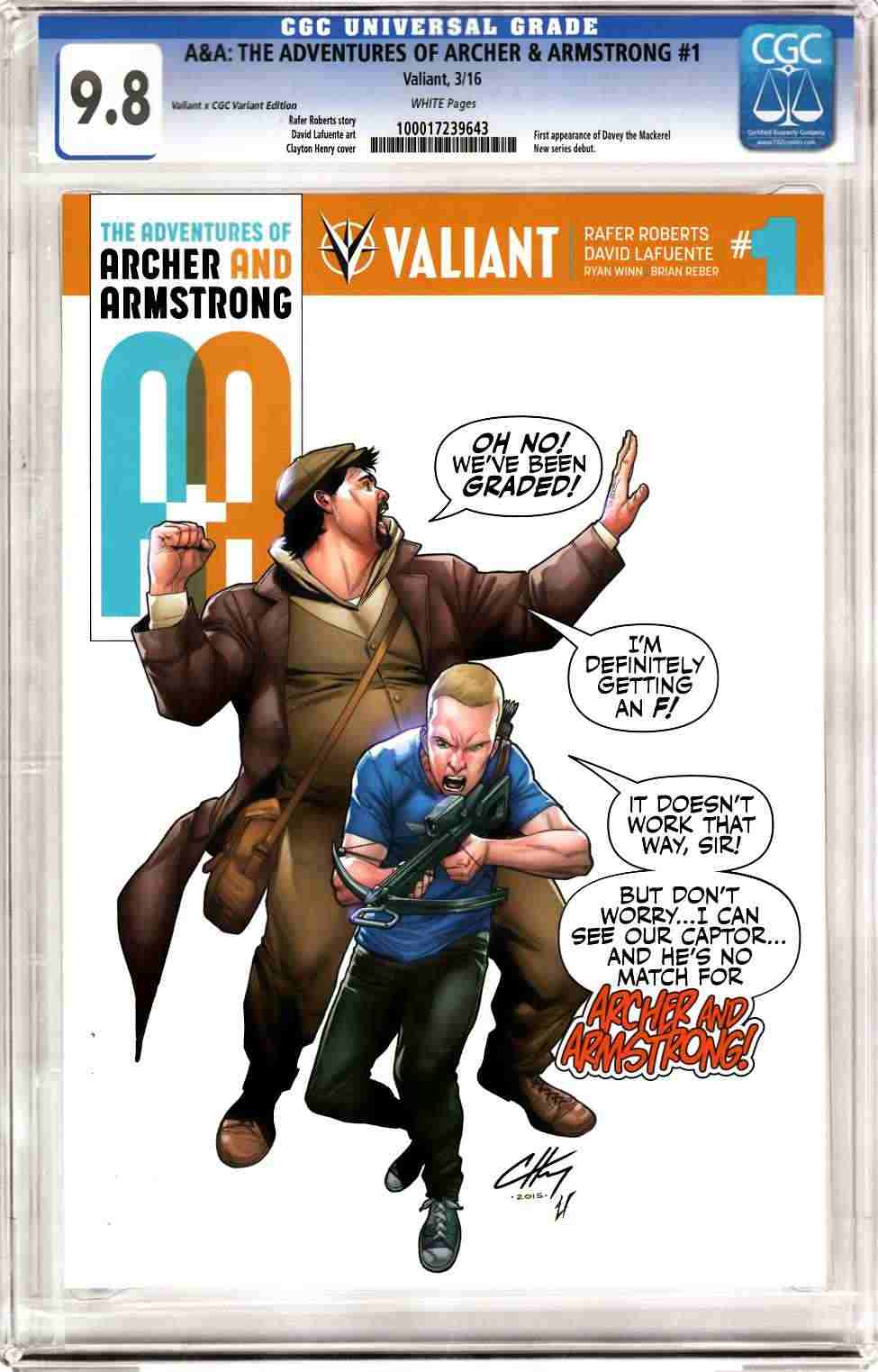 Archer & Armstrong #1 Cover D- CGC Replica Henry [Valiant Comic] LARGE