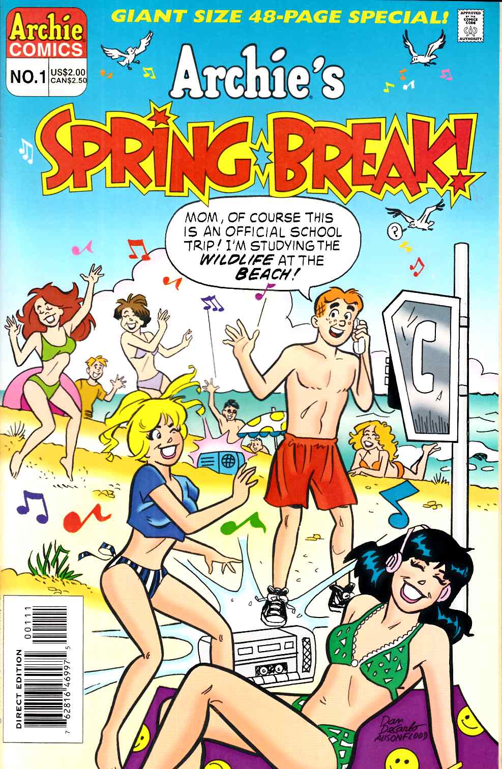 Archie's Spring Break #1 Near Mint (9.4) [Archie Comic] THUMBNAIL