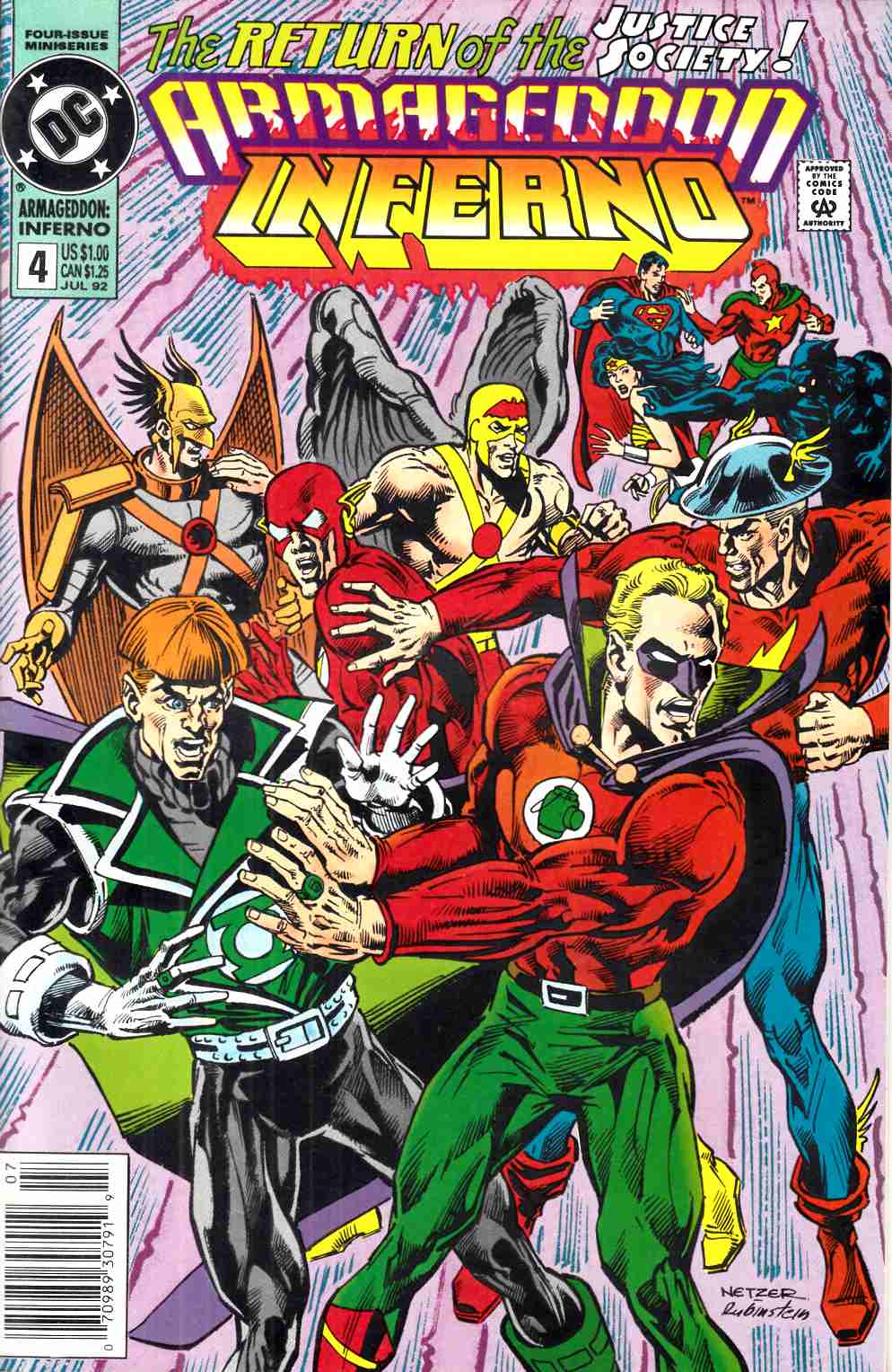 Armageddon Inferno #4 Newsstand Edition Near Mint (9.4) [DC Comic] THUMBNAIL
