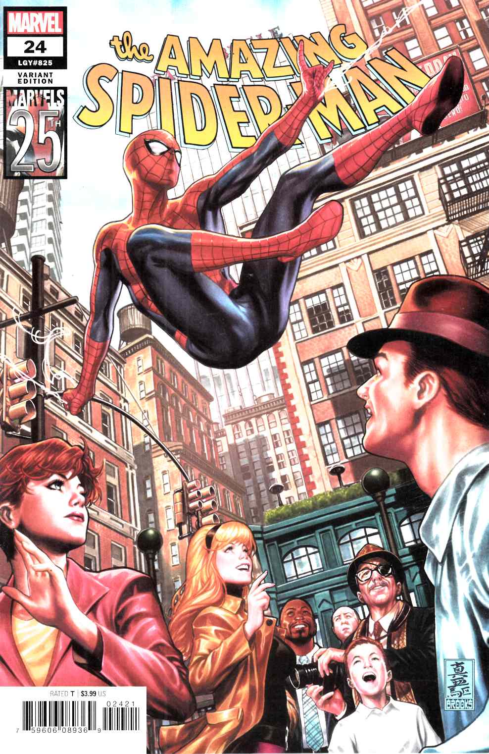 Amazing Spider-Man #24 Brooks Variant Cover Near Mint (9.4) [Marvel Comic] THUMBNAIL