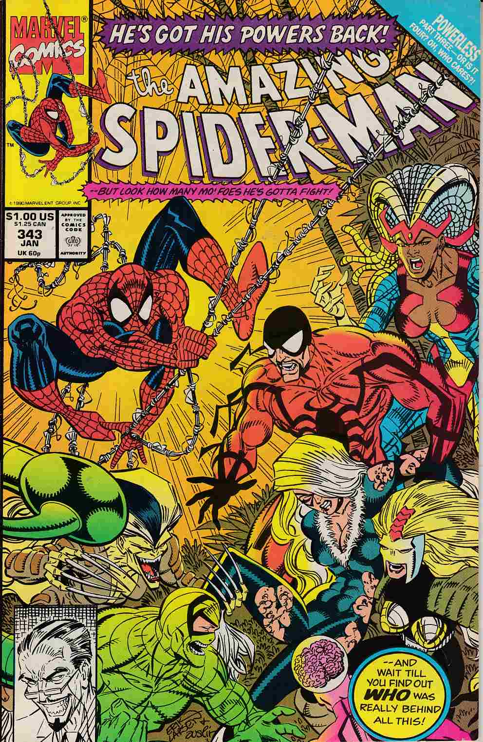 Amazing Spider-Man #343 Very Fine Minus (7.5) [Marvel Comic] LARGE