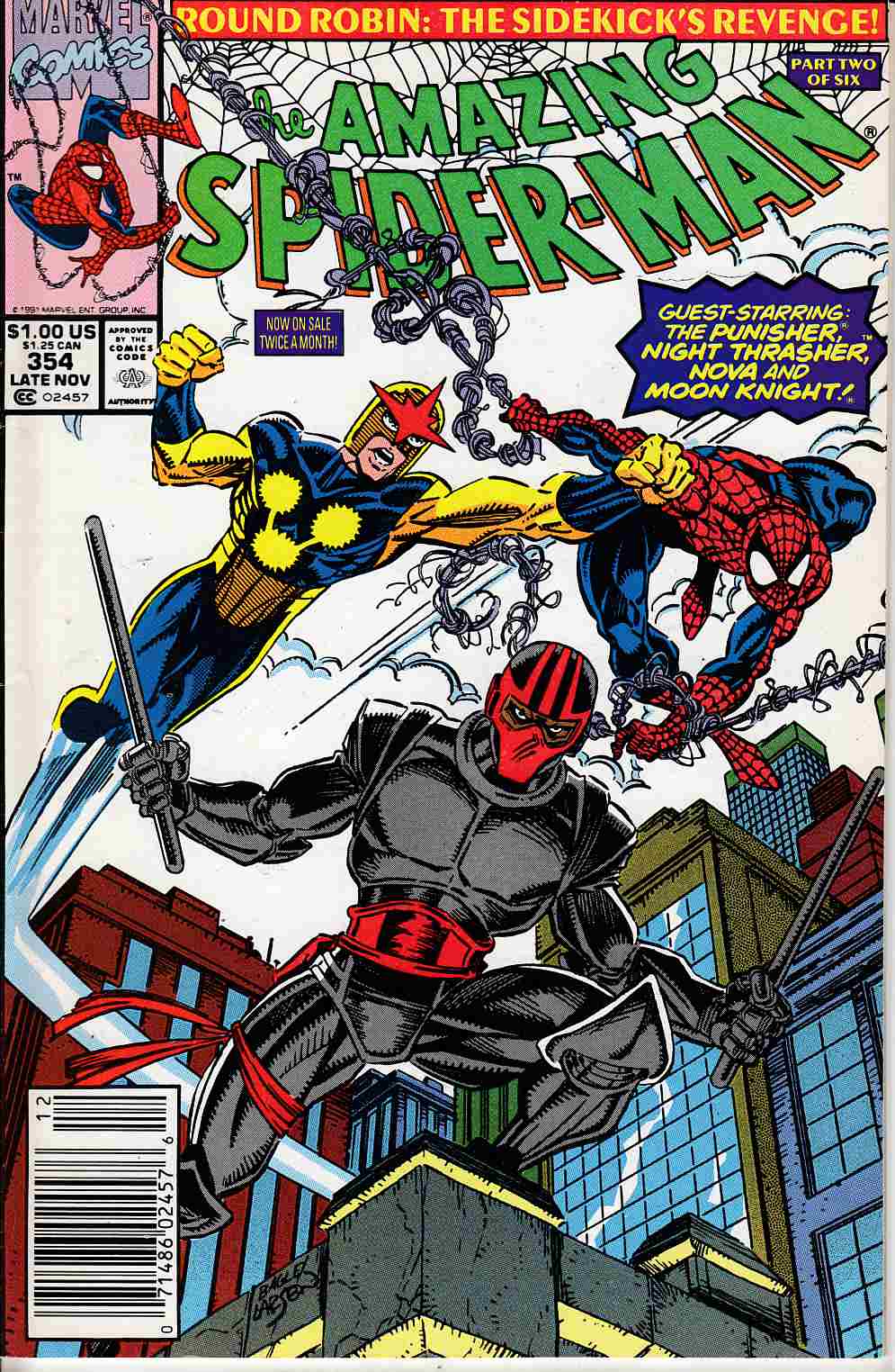 Amazing Spider-Man #354 Newsstand Edition Very Fine (8.0) [Marvel Comic] LARGE