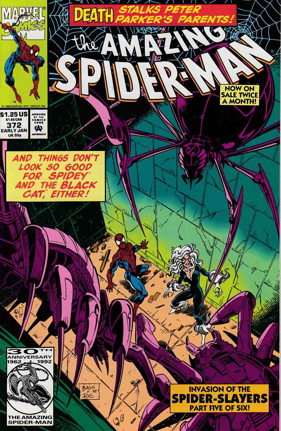 Amazing Spider-Man #372 Near Mint (9.4) [Marvel Comic] THUMBNAIL