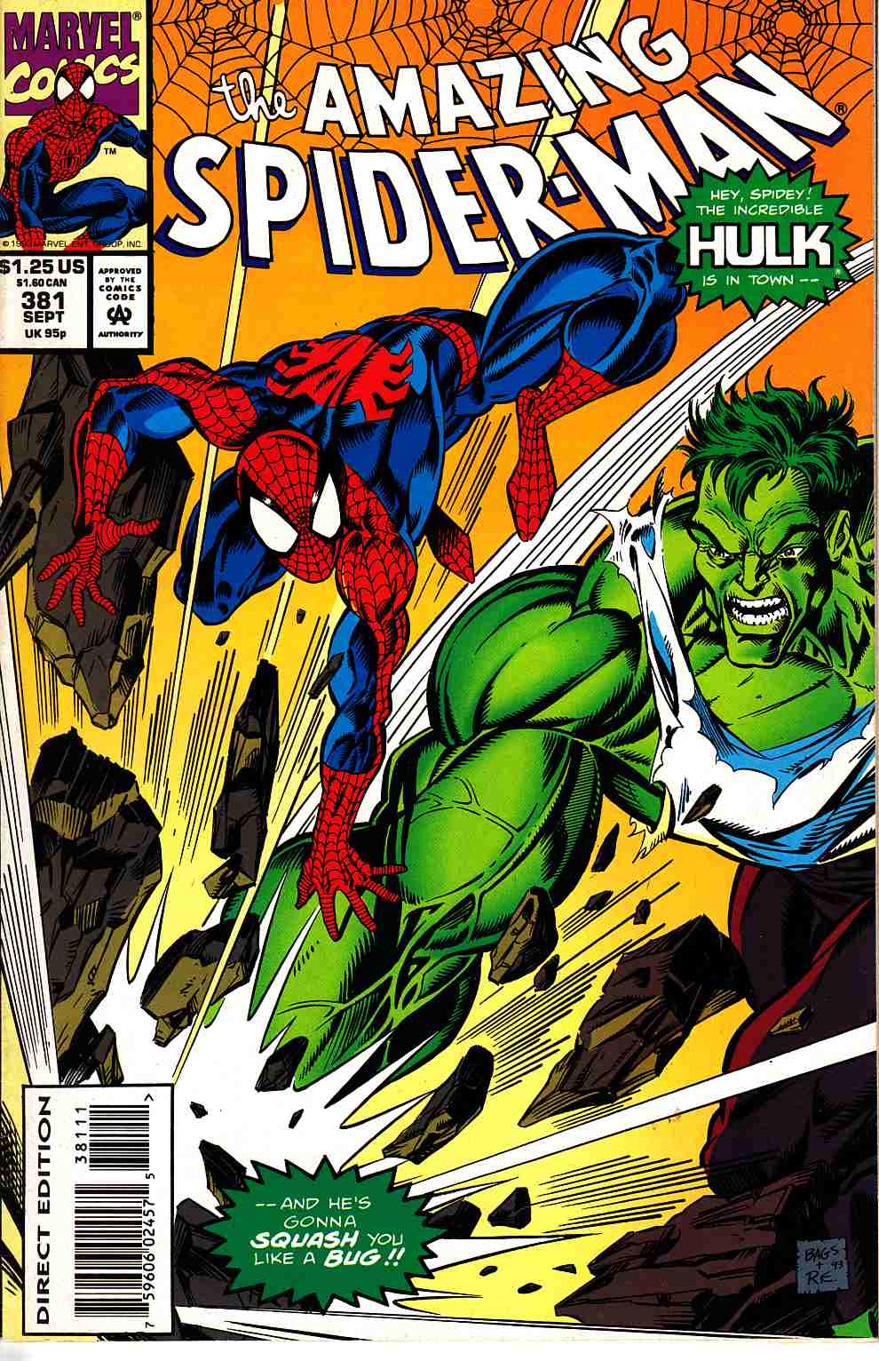 Amazing Spider-Man #381 Very Fine (8.0) [Marvel Comic] LARGE