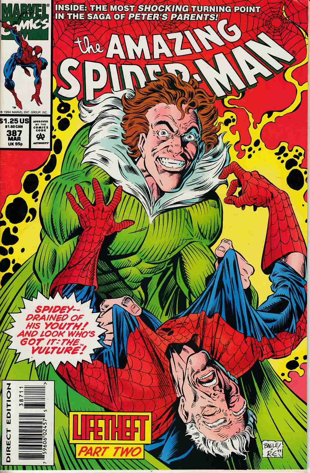 Amazing Spider-Man #387 Near Mint (9.4) [Marvel Comic] LARGE