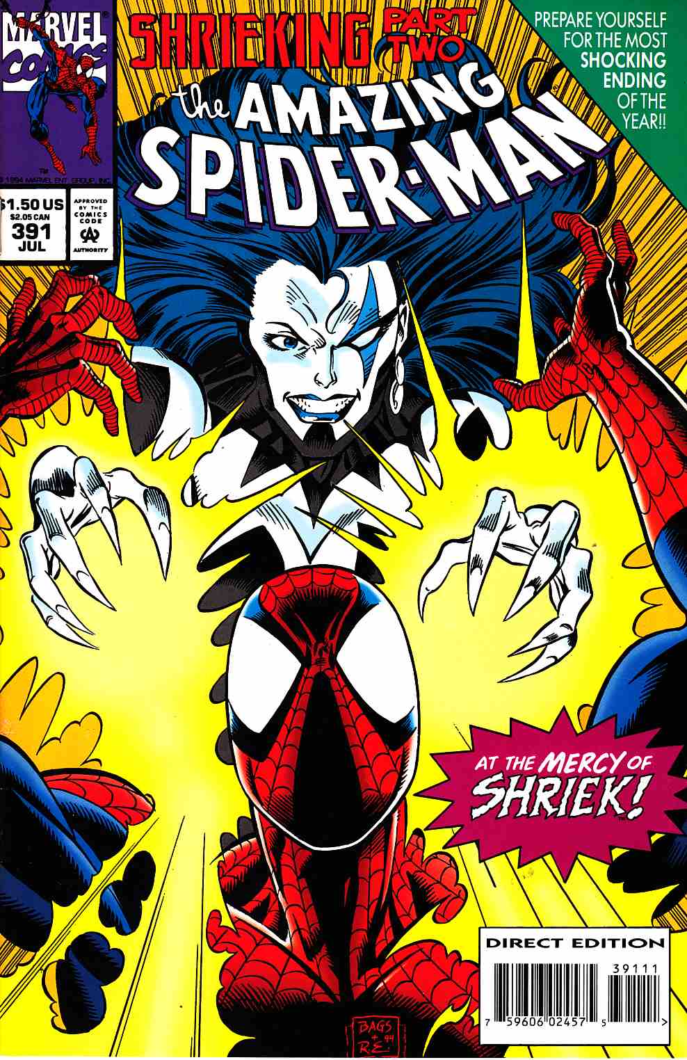 Amazing Spider-Man #391 Very Fine (8.0) [Marvel Comic] THUMBNAIL