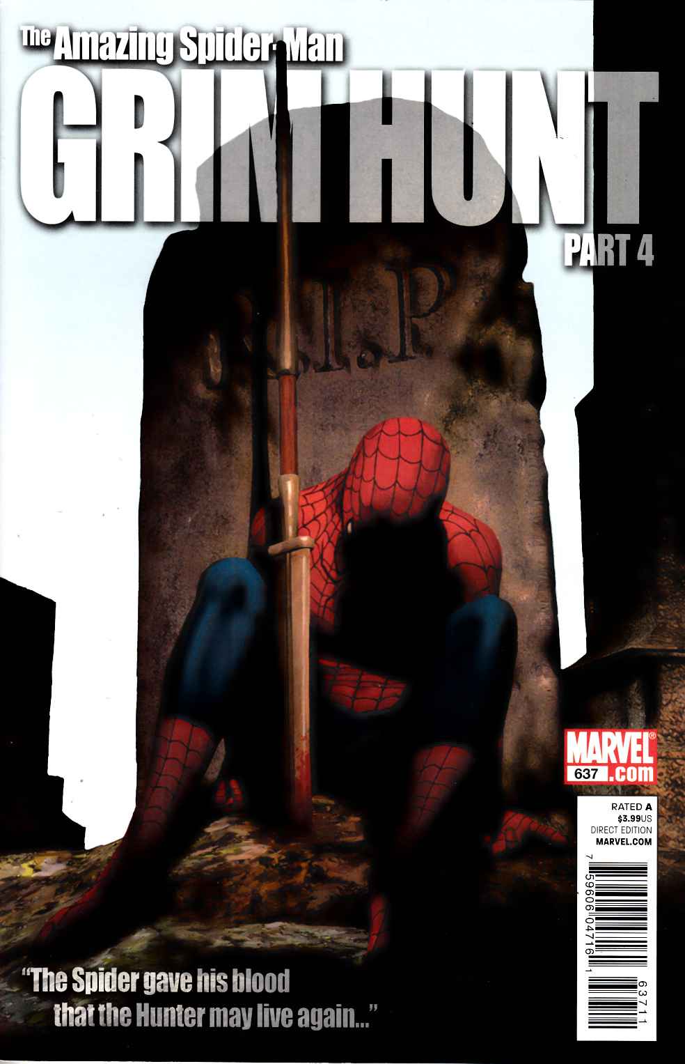Amazing Spider-Man #637 Cover B Near Mint Minus (9.2) [Marvel Comic] LARGE