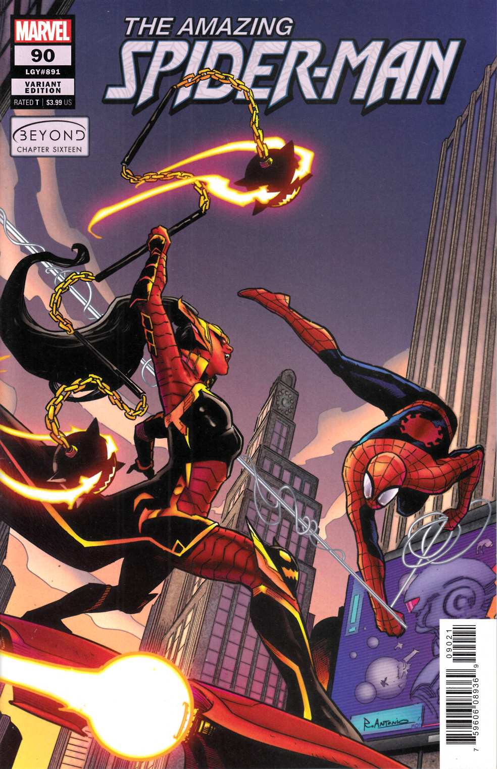 Amazing Spider-Man #90 Antonio Variant Cover Near Mint (9.4) [Marvel Comic] LARGE