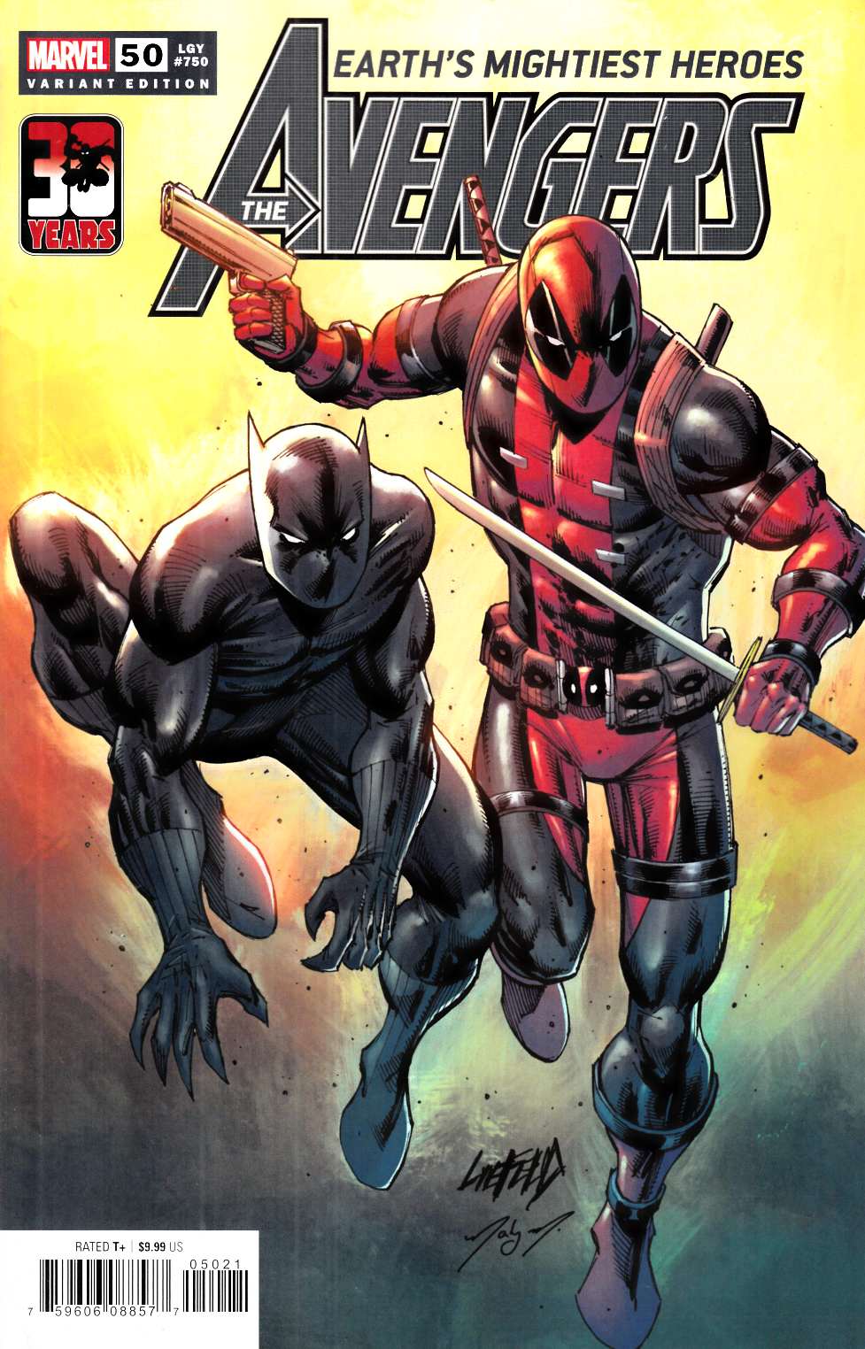Avengers #50 Liefeld Variant Cover Near Mint (9.4) [Marvel Comic] LARGE