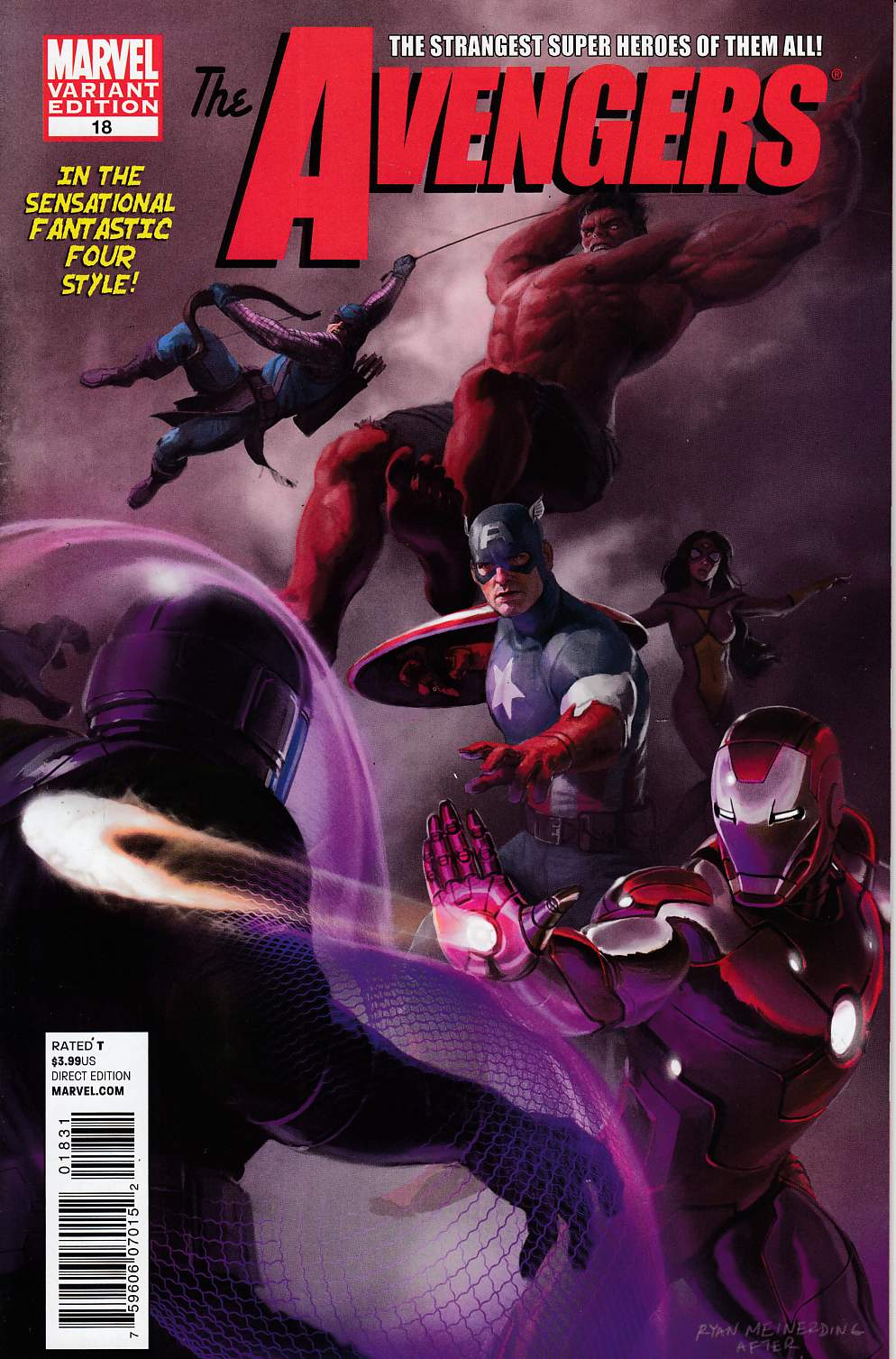 Avengers #18 Marvel Comics 50th Anniversary Meinerding Variant Cover Very Fine (8.0) [Marvel Comic] THUMBNAIL