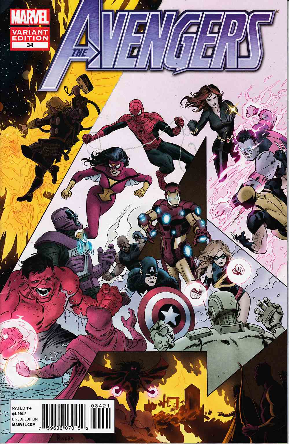 Avengers #34 Final Issue Variant Cover Very Fine (8.0) [Marvel Comic] THUMBNAIL