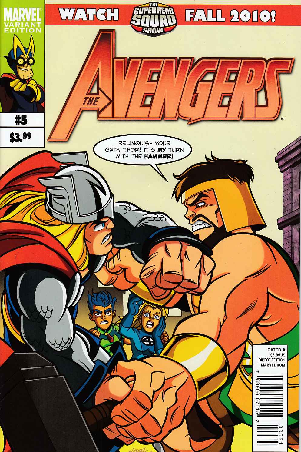 Avengers #5 Super Hero Squad Variant Cover Near Mint Minus (9.2) [Marvel Comic]