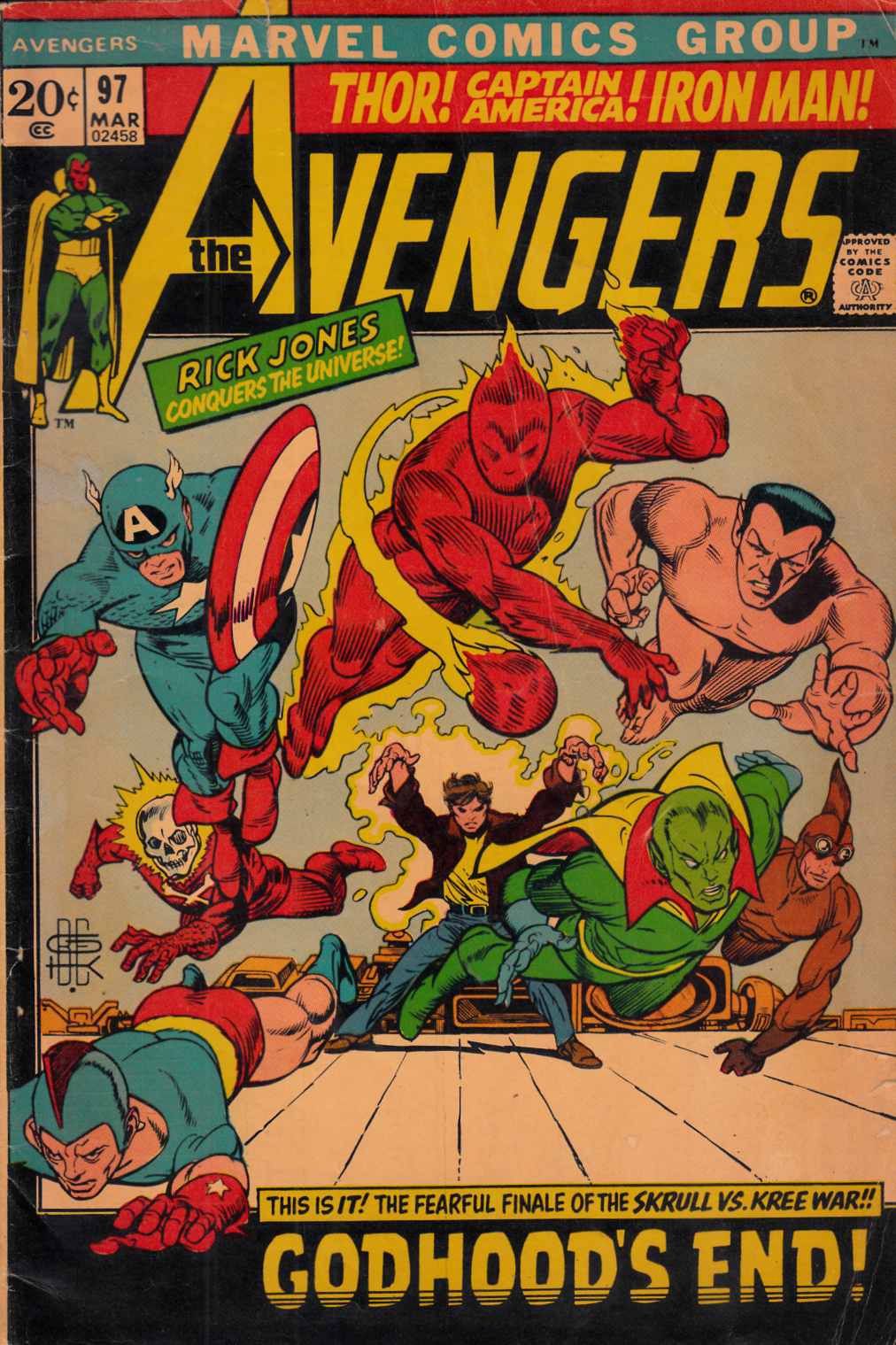 Avengers #97 Very Good Minus (3.5) [Marvel Comic] LARGE