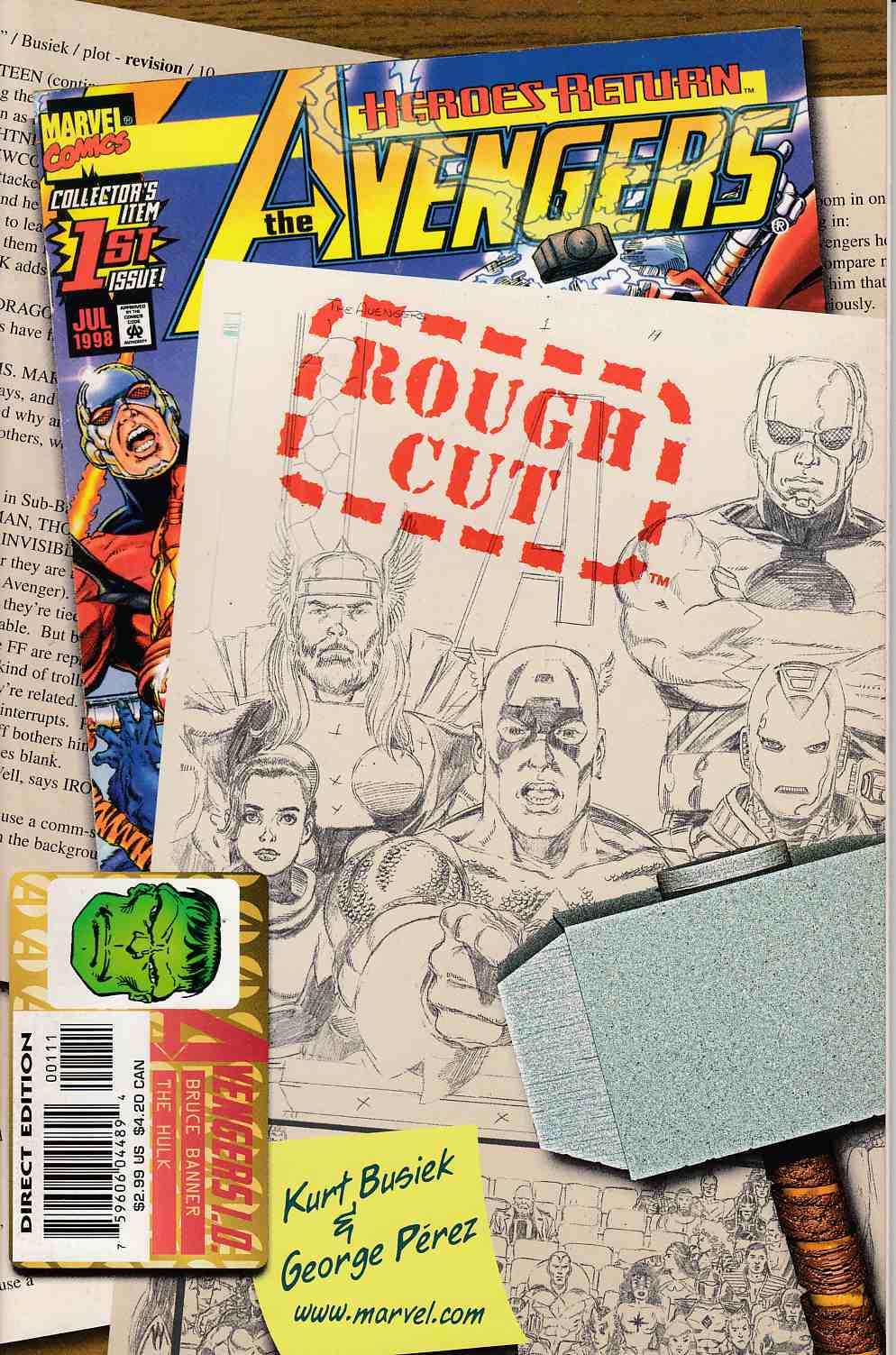 Avengers #1 Rough Cut Edition Near Mint Minus (9.2) [Marvel Comic] THUMBNAIL