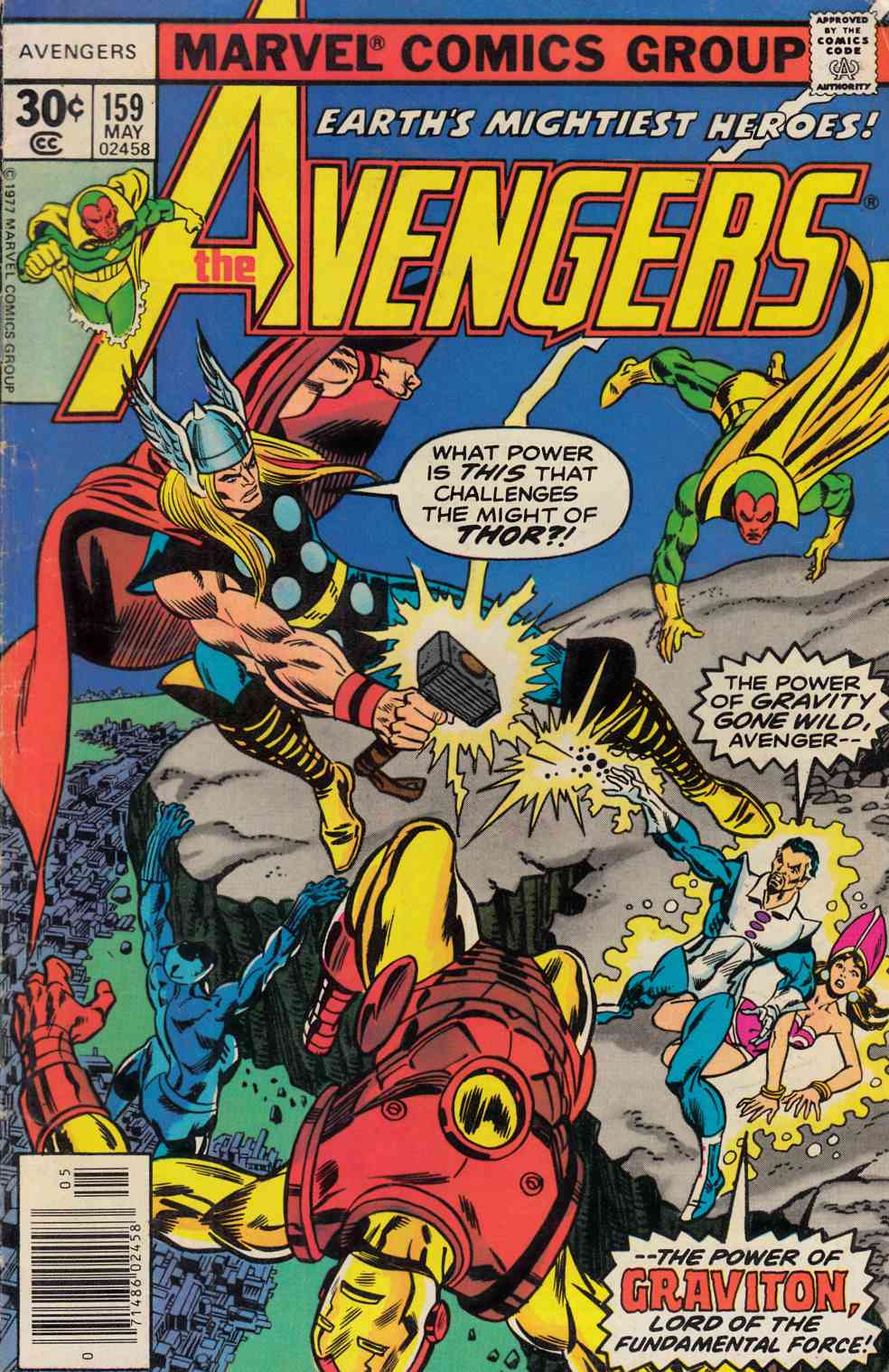 Avengers #159 Newsstand Edition Fine Minus (5.5) [Marvel Comic] THUMBNAIL