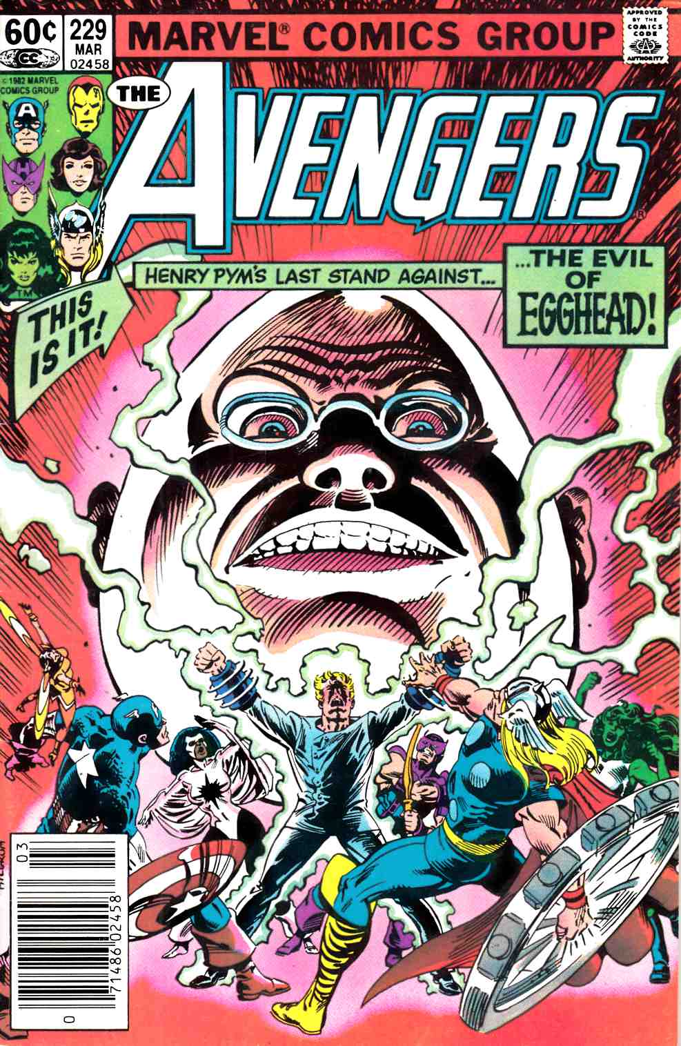 Avengers #229 Newsstand Edition Very Fine (8.0) [Marvel Comic] THUMBNAIL