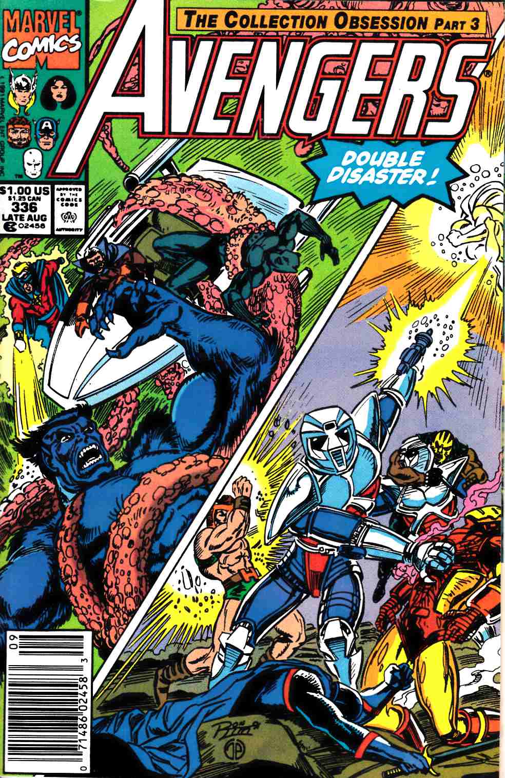 Avengers #336 Newsstand Edition Very Fine (8.0) [Marvel Comic] LARGE