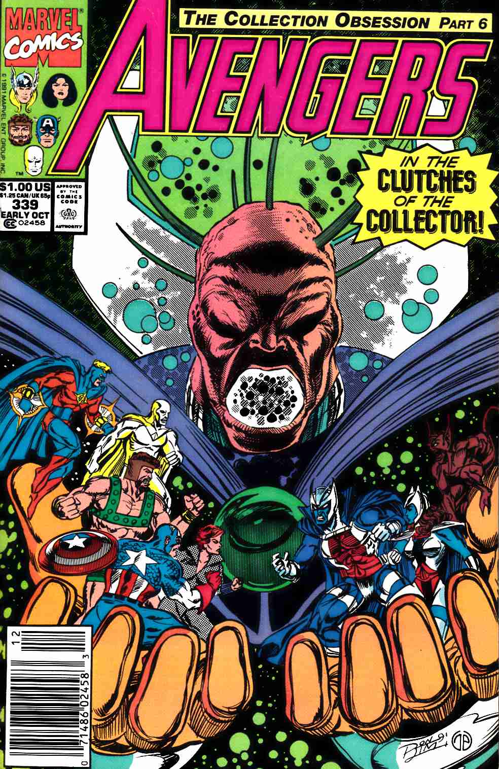 Avengers #339 Newsstand Edition Fine (8.0) [Marvel Comic] THUMBNAIL