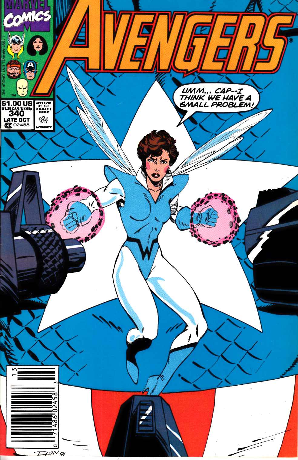 Avengers #340 Newsstand Edition Very Fine (8.0) [Marvel Comic] THUMBNAIL