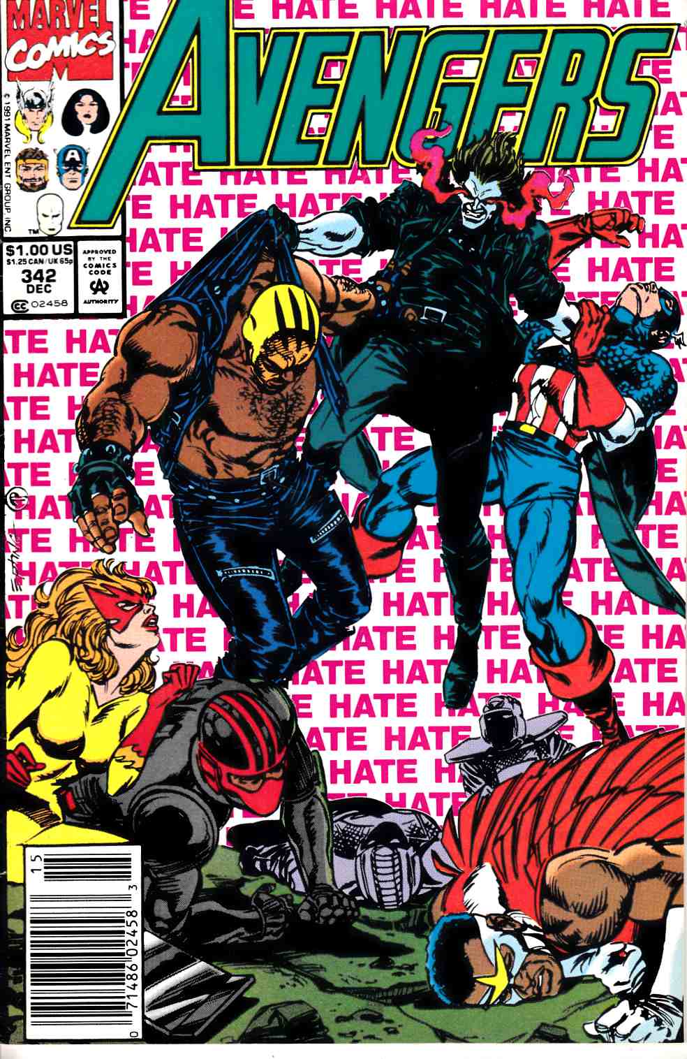 Avengers #342 Newsstand Edition Very Fine (8.0) [Marvel Comic] THUMBNAIL