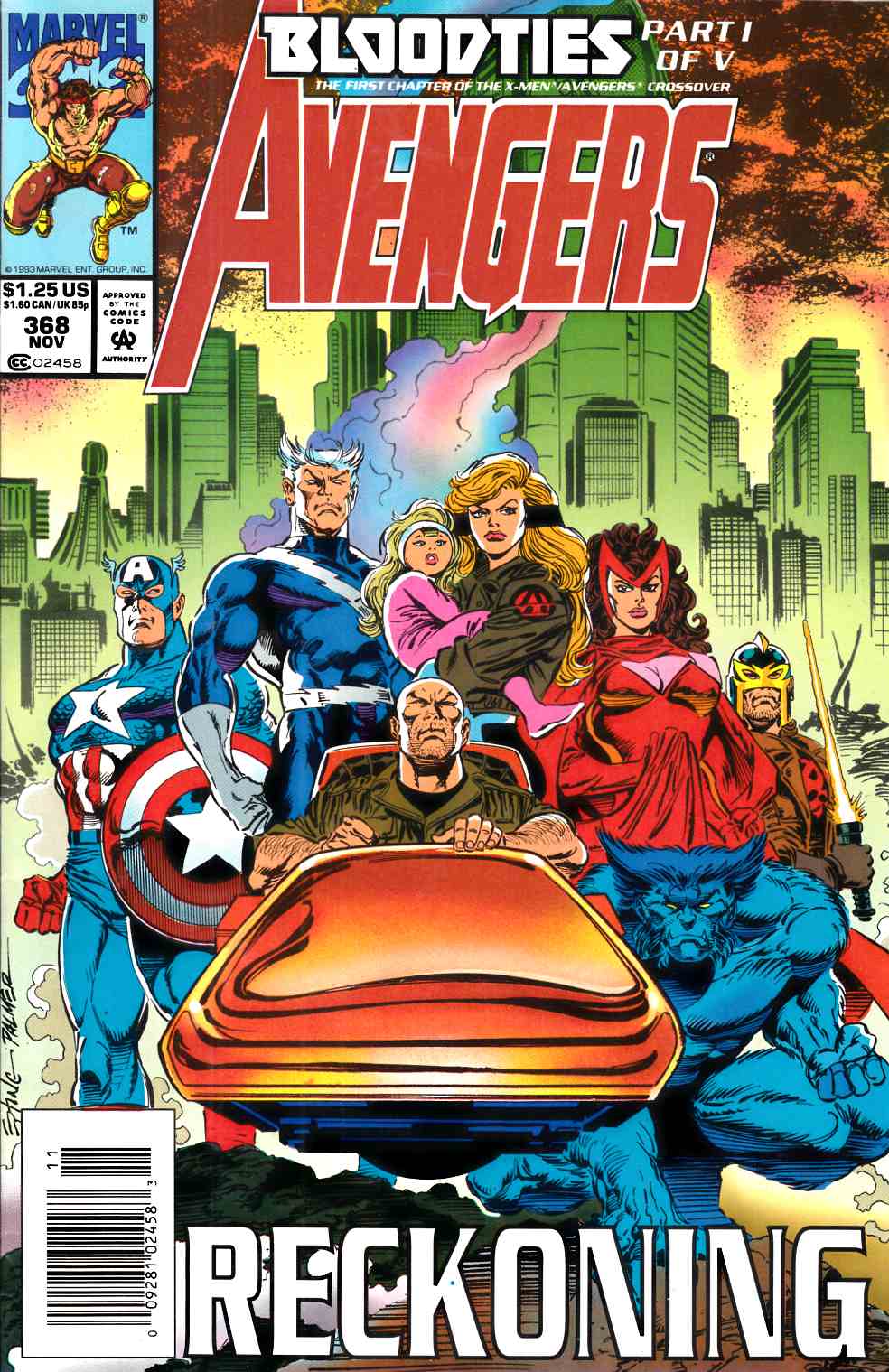 Avengers #368 Newsstand Edition Very Fine (8.0) [Marvel Comic] THUMBNAIL