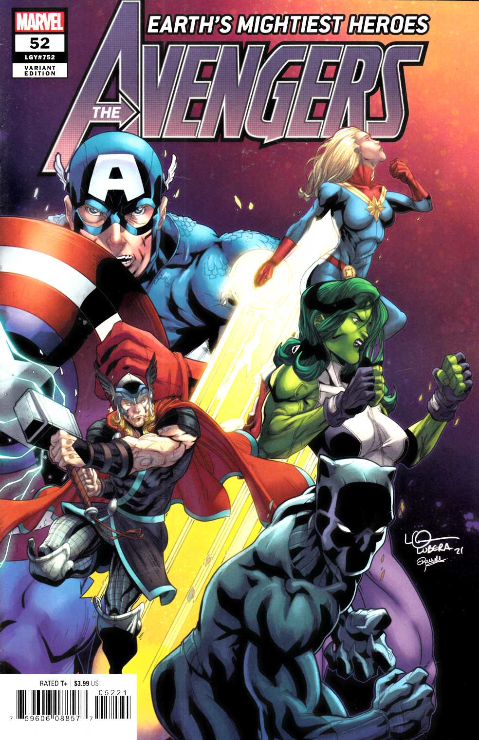 Avengers #52 Lubera Variant Cover Near Mint (9.4) [Marvel Comic] LARGE