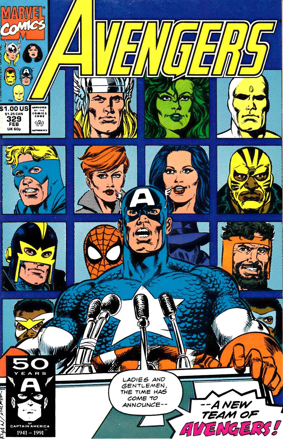 Avengers #329 Fine (6.0) [Marvel Comic] LARGE
