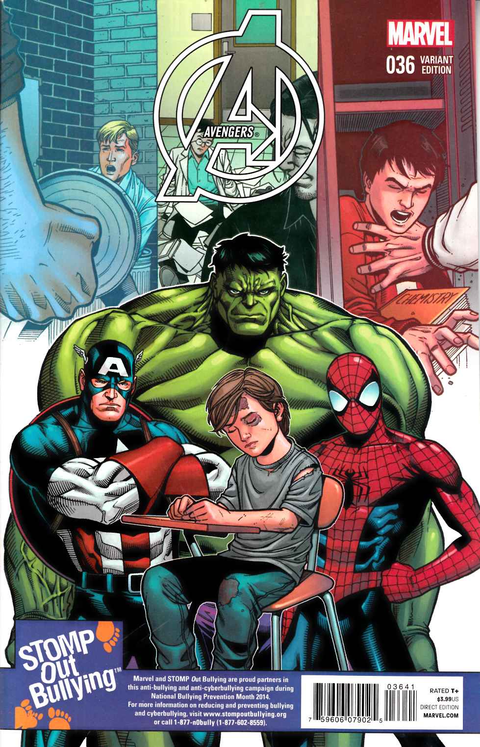 Avengers #36 Stomp Out Bullying Variant Cover Near Mint (9.4) [Marvel Comic] THUMBNAIL