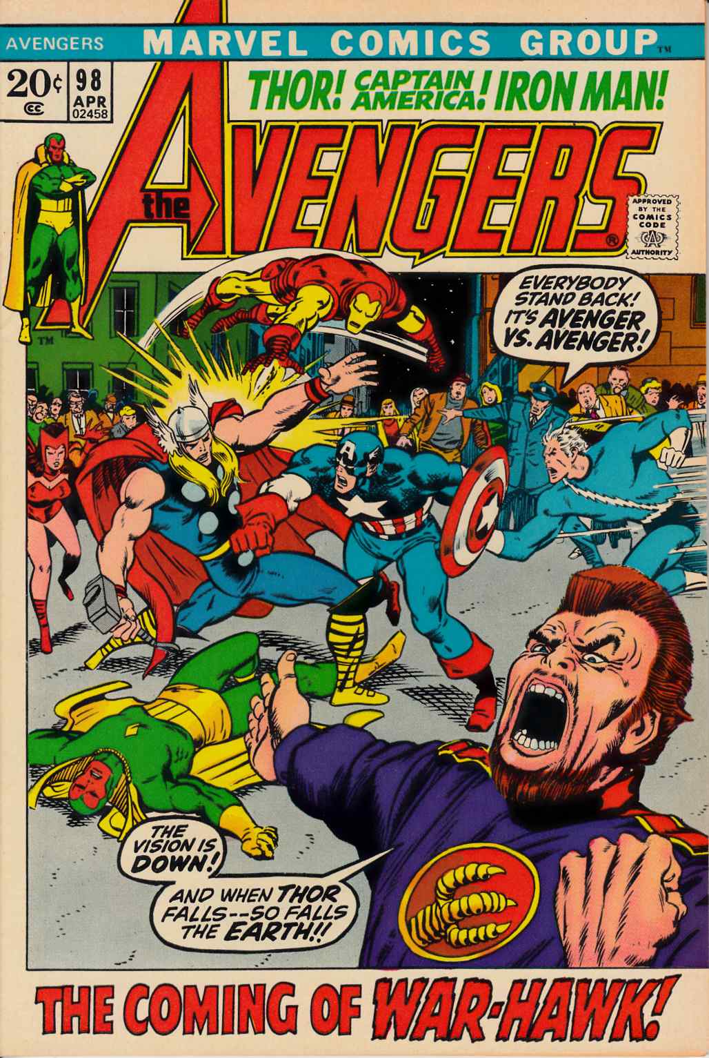 Avengers #98 Near Mint Minus (9.2) [Marvel Comic] LARGE