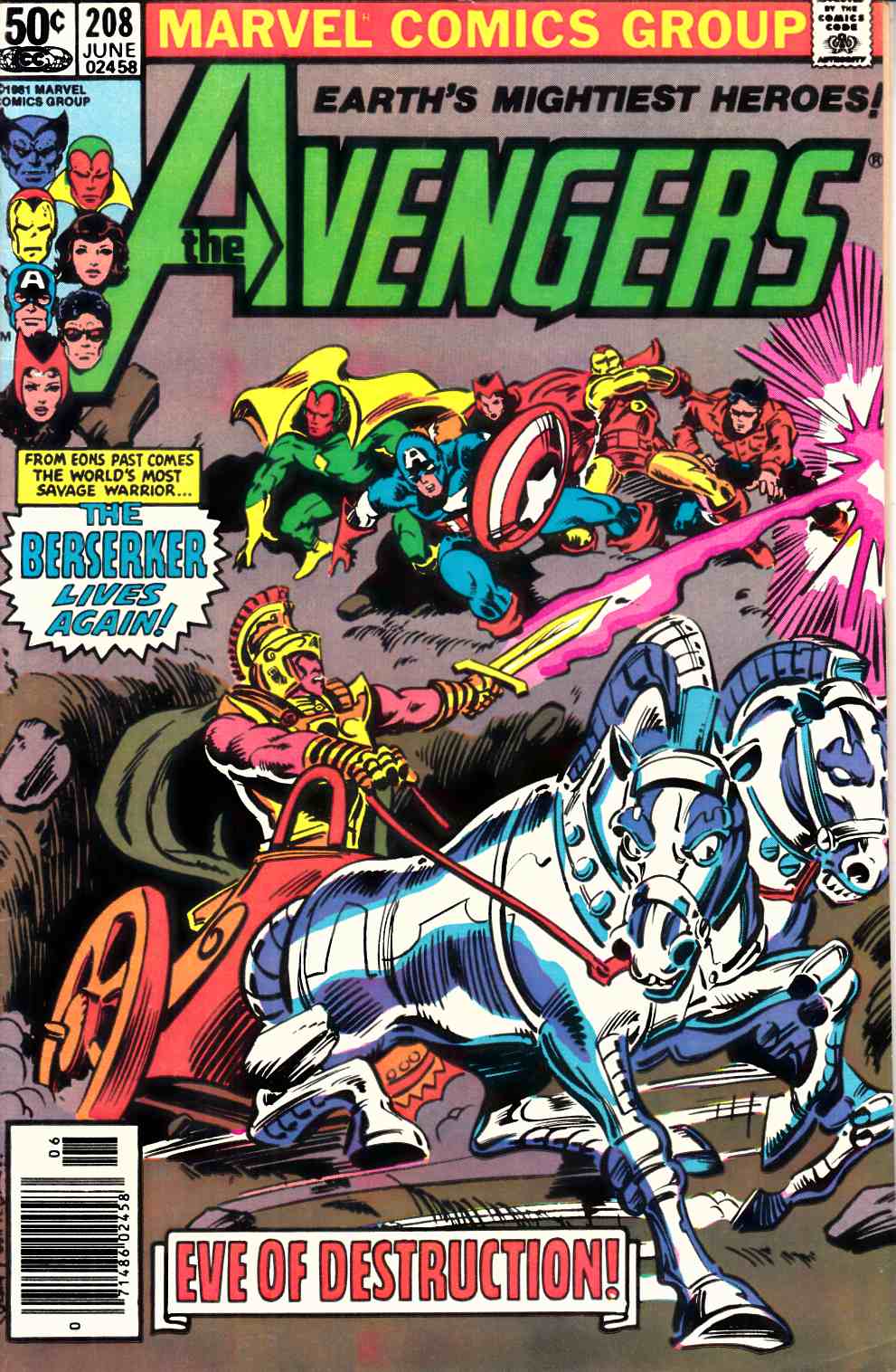 Avengers #208 Newsstand Edition Very Fine (8.0) [Marvel Comic] THUMBNAIL