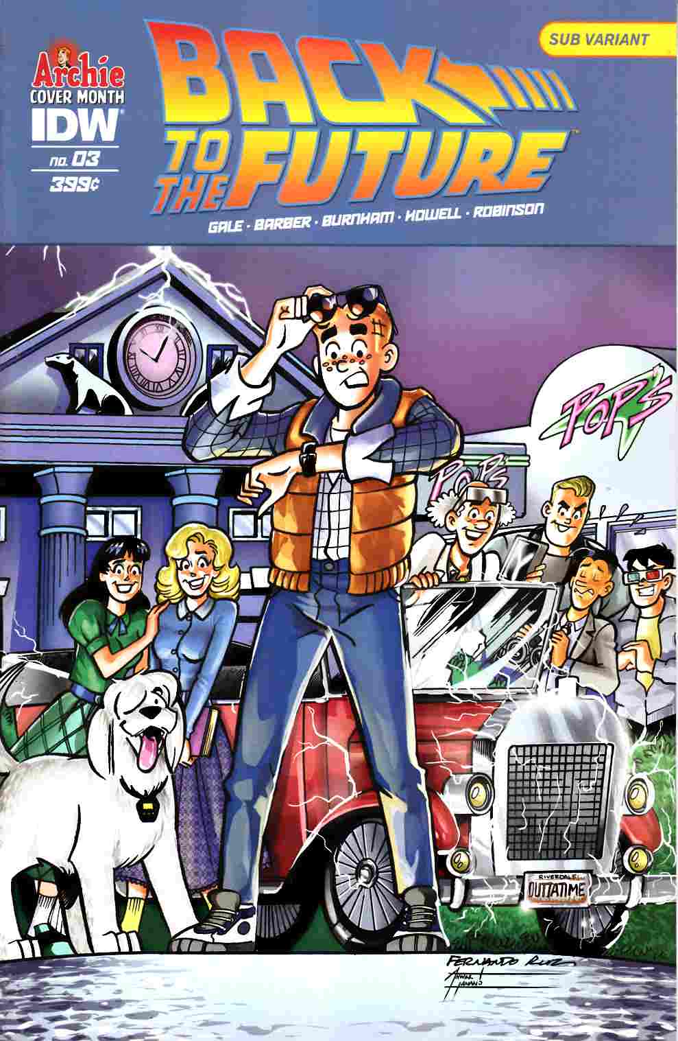 Back To the Future #3 Archie 75th Anniversary Variant Cover [IDW Comic] THUMBNAIL