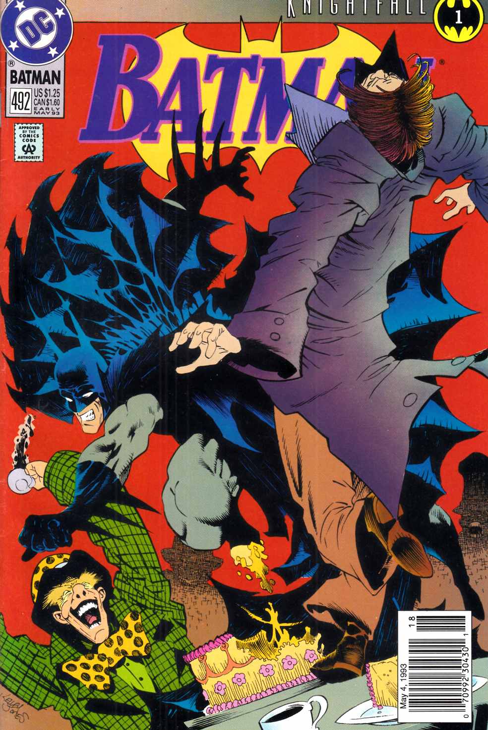 Batman #492 Newsstand Edition Very Fine (8.0) [DC Comic] LARGE