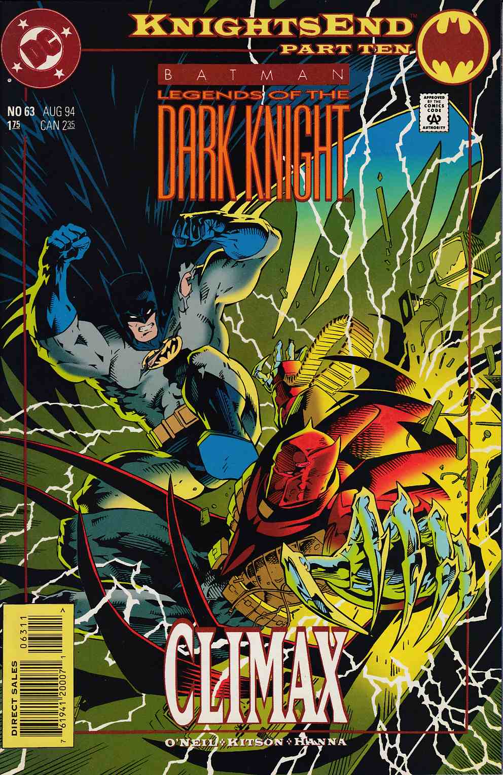 Batman Legends of the Dark Knight #63 Very Fine (8.0) [DC Comic] LARGE