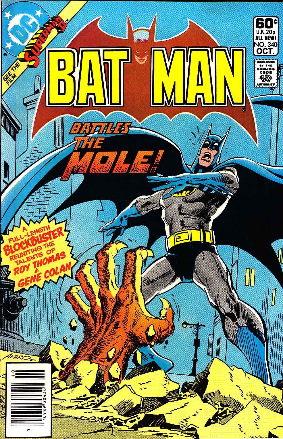 Batman #340 Newsstand Edition Very Fine (8.0) [DC Comic] THUMBNAIL