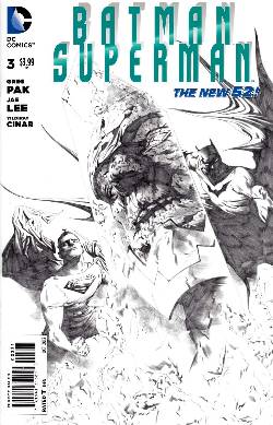 Batman Superman #3 Black & White Incentive Cover [Comic] LARGE