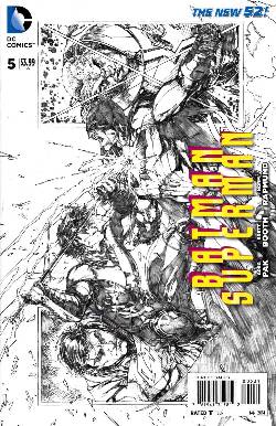 Batman Superman #5 Black & White Variant Cover Near Mint (9.4) [DC Comic] LARGE