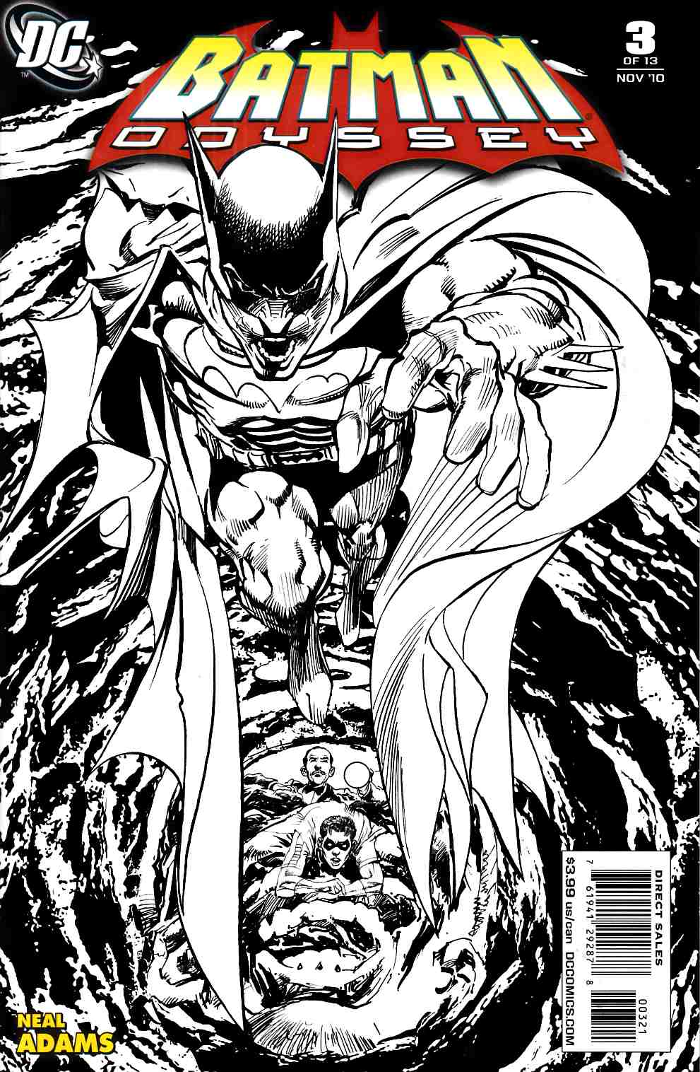 Batman Odyssey #3 Adams Sketch Variant Cover Near Mint (9.4) [DC Comic] LARGE