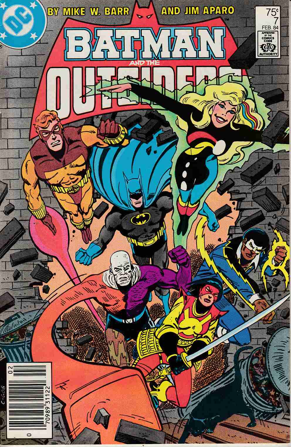 Batman and the Outsiders #7 Newsstand Edition Very Fine Minus (7.5) [DC Comic] THUMBNAIL