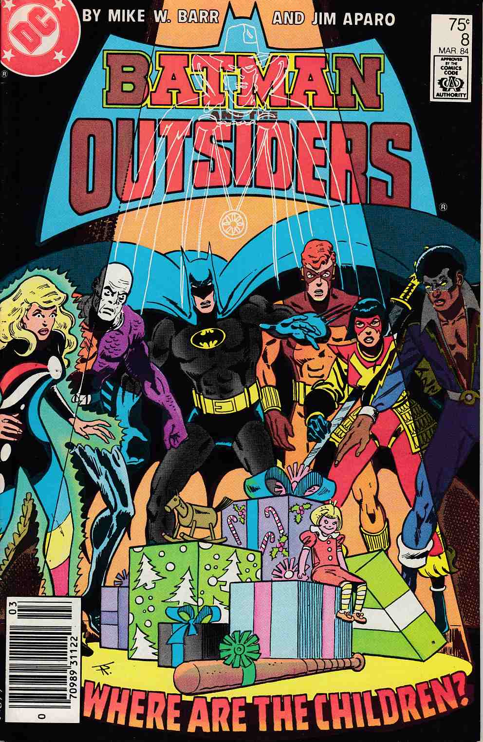 Batman and the Outsiders #8 Newsstand Edition Very Fine Minus (7.5) [DC Comic] THUMBNAIL