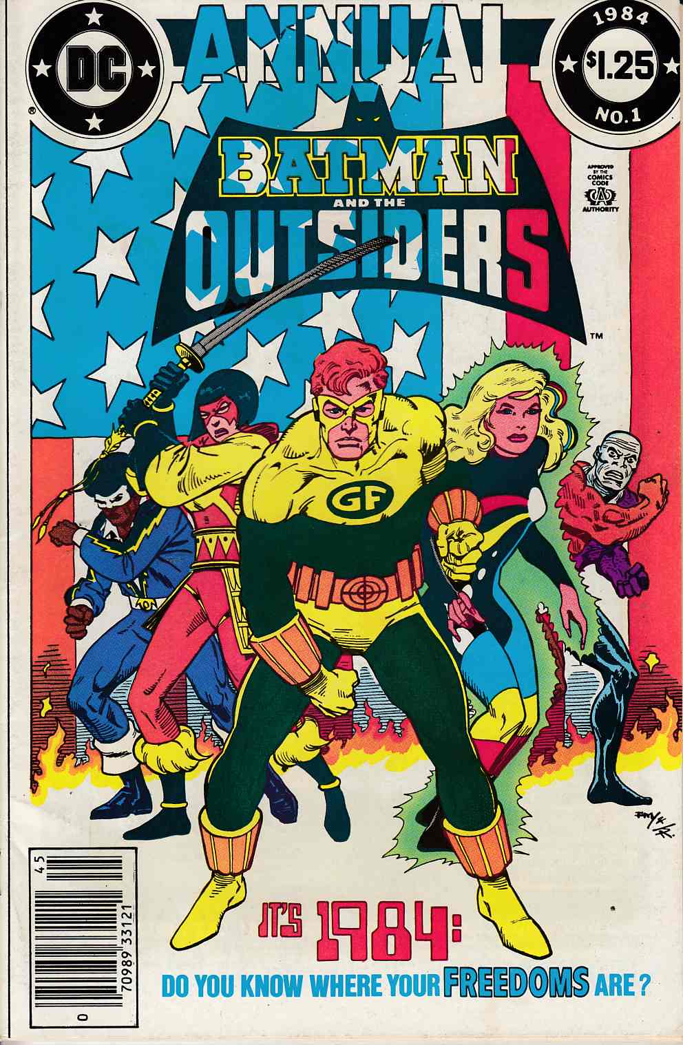 Batman and the Outsiders Annual #1 Newsstand Edition Very Fine Minus (7.5) [DC Comic] THUMBNAIL