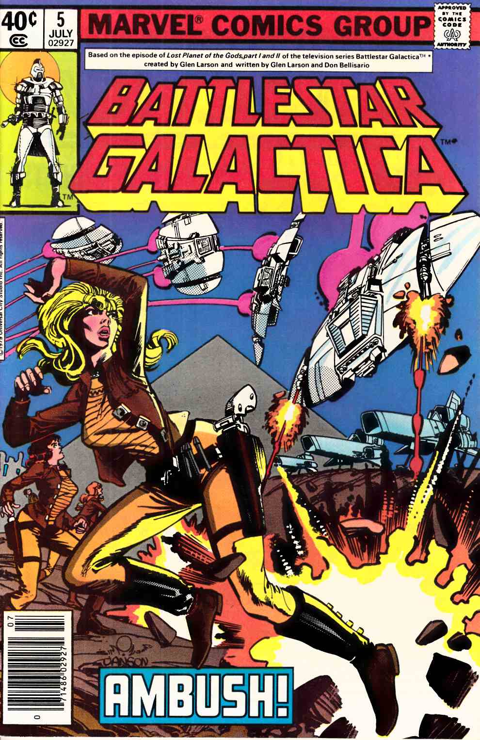 Battlestar Galactica #5 Newsstand Edition Near Mint Minus (9.2) [Marvel Comic] LARGE