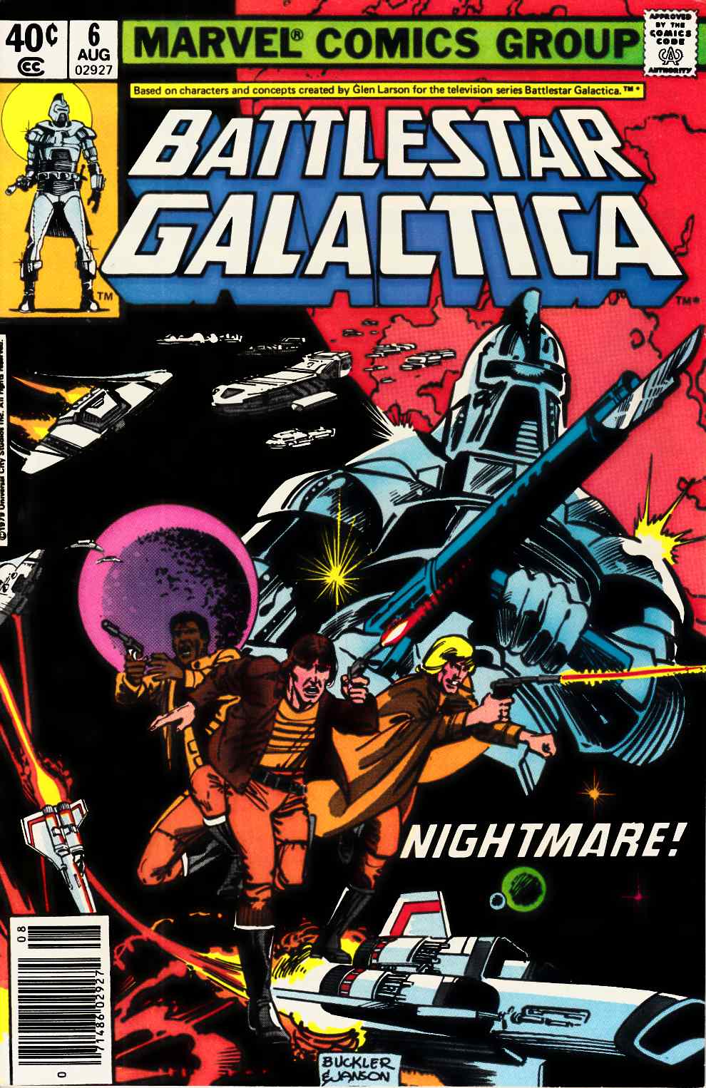 Battlestar Galactica #6 Newsstand Edition Very Fine (8.0) [Marvel Comic] THUMBNAIL