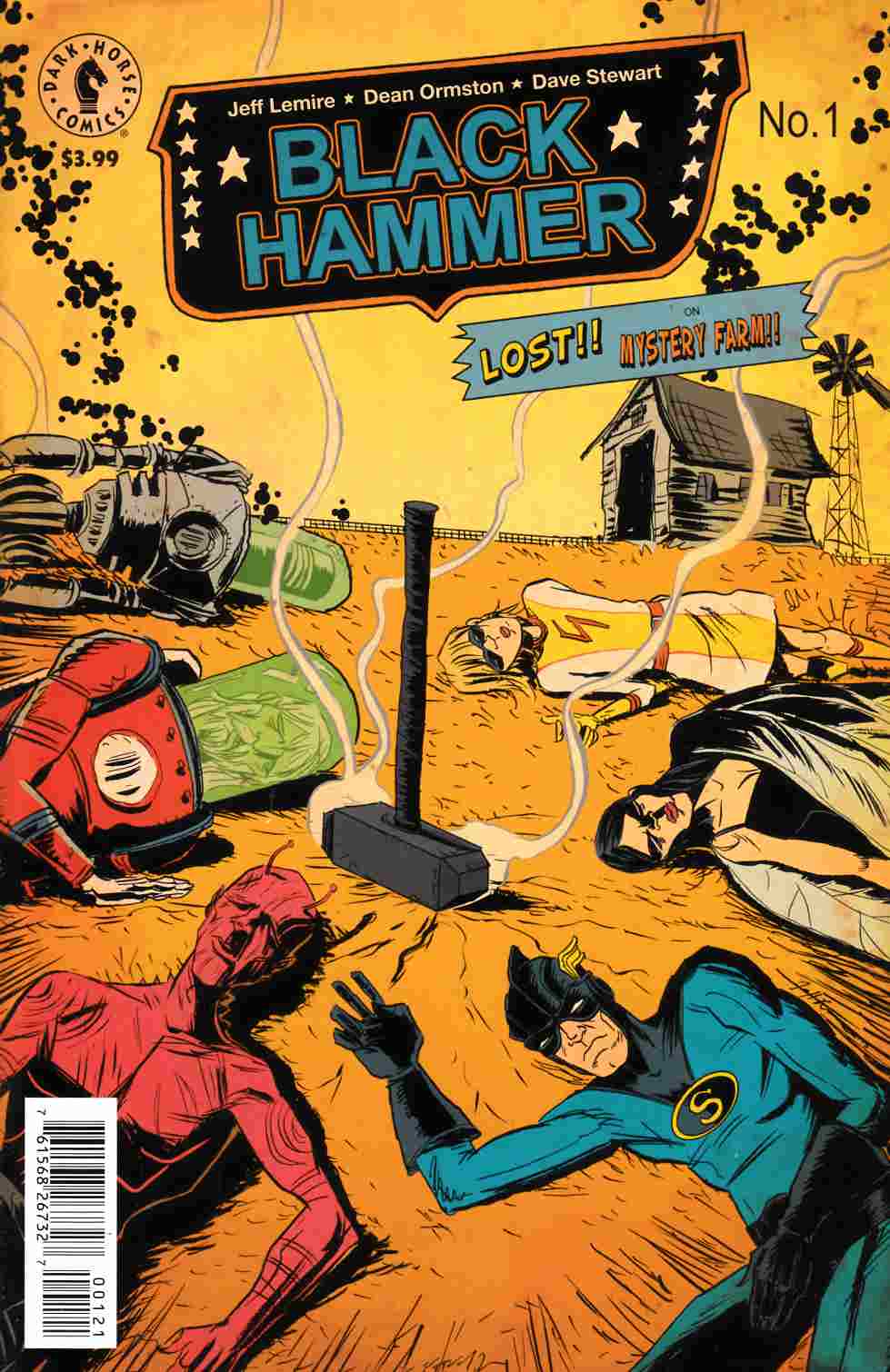 Black Hammer #1 Lemire Variant Cover Very Fine (8.0) [Dark Horse Comic] LARGE