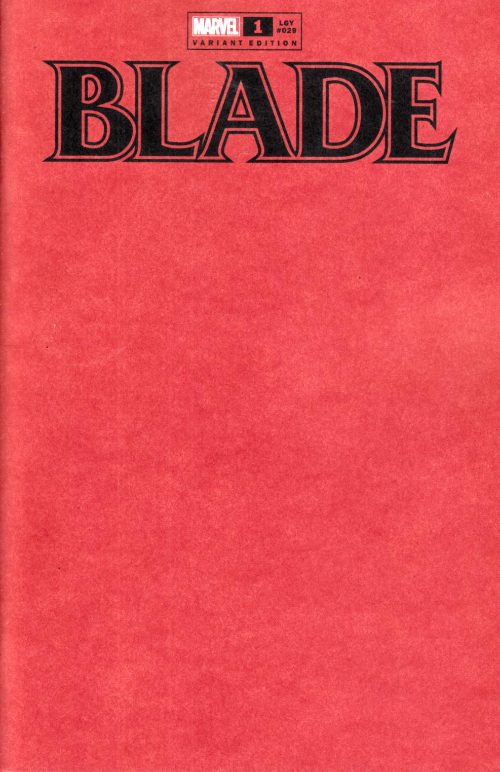 Blade #1 Blank Variant Cover Near Mint (9.4) [Marvel Comic] LARGE