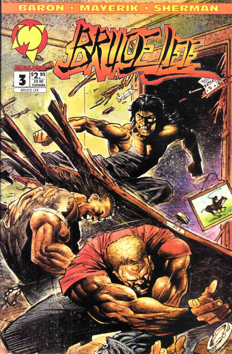 Bruce Lee #3 Near Mint (9.4) [Malibu Comic] LARGE