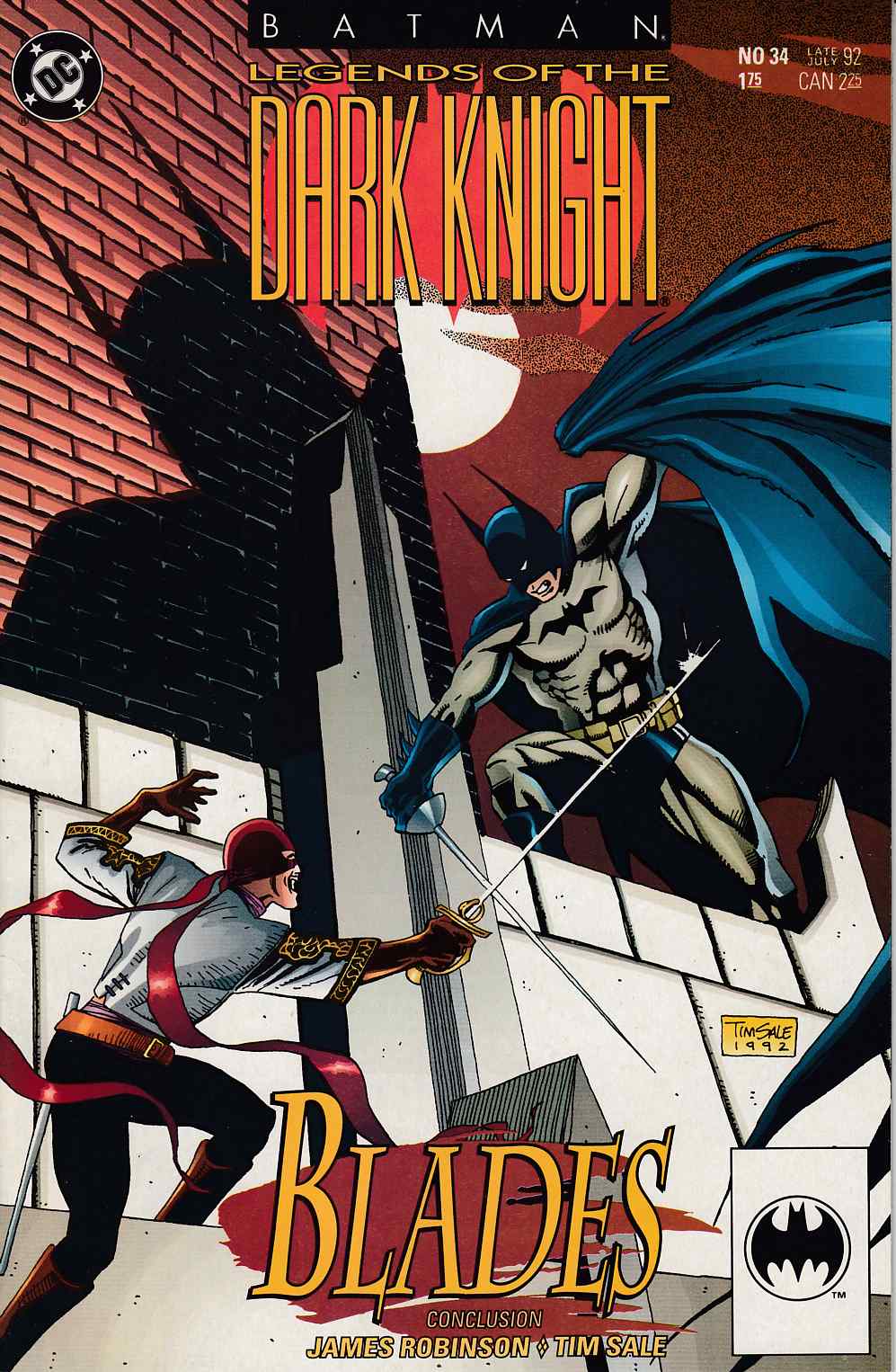 Batman Legends of the Dark Knight #34 Very Fine (8.0) [DC Comic] LARGE